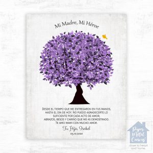 Purple Tree Mother's Day Wall Plaque Gift for Mom LTC-1549