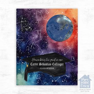 Moon and Star Map graduation Wall Plaque Gift for Graduate LTC-1579