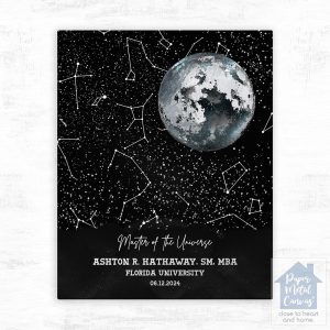 Moon and Star Map graduation Wall Plaque Gift for Graduate LTC-1580
