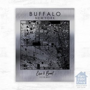 Tin City Map 10th Anniversary Wall Plaque Gift for Couple LTC-1586