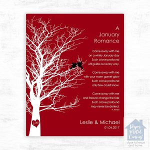 Branchy Tree Engagement Wall Plaque Gift for Couple LTC-1701