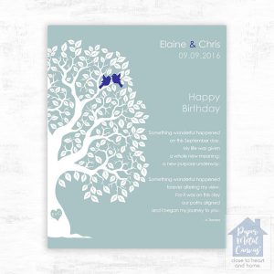 Half Artful Tree Spouse Birthday Wall Plaque Gift for Spouse LTC-1721