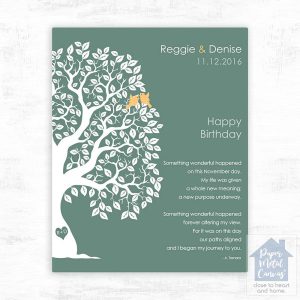 Half Artful Tree Spouse Birthday Wall Plaque Gift for Spouse LTC-1723