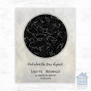 Star Map 10th Anniversary Wall Plaque Gift for Couple LTC-1734