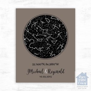 Star Map 9th Anniversary Wall Plaque Gift for Couple LTC-1738