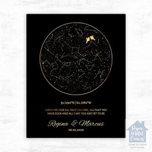 Star Map 50th Anniversary Wall Plaque Gift for Couple LTC-1760