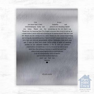 Tin Heart Shape Song Lyrics 10th Anniversary Wall Plaque Gift for Couple LTC-1792