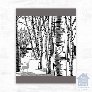 White Winter Forest Anniversary Wall Plaque Gift for Couple LTC-1802