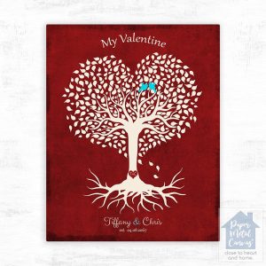 Heart Shape Tree Valentine's Day Wall Plaque Gift for Couple LTC-1811