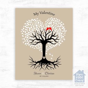 Heart Shape Tree Valentine's Day Wall Plaque Gift for Couple LTC-1816