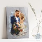 Love story of a woman and a man. Loving couple embraces, a beautiful Oriental couple. A man in a jacket and a girl in a long luxurious light dress