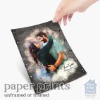 Relocation concept. A smiling cheerful multiracial couple in embraces lookin in each other eyes