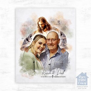 Watercolor Portrait Memorial Wall Plaque Gift for Bereaved Loved One LTC-1856