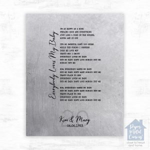 Platinum Our Song Lyrics 20th Anniversary Wall Plaque Gift for Couple LTC-1924