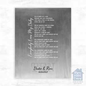 Tin Our Song Lyrics 10th Anniversary Wall Plaque Gift for Couple LTC-1925