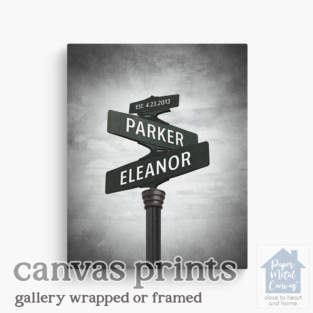 An old-Fashoned street sign for an intersection An old-Fashoned street sign for an intersection