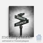 An old-Fashoned street sign for an intersection