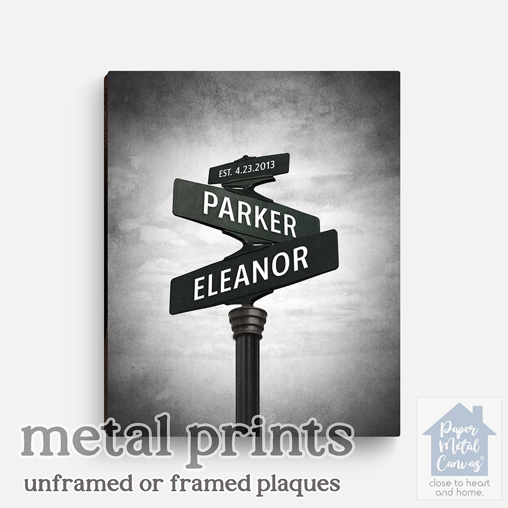 An old-Fashoned street sign for an intersection An old-Fashoned street sign for an intersection