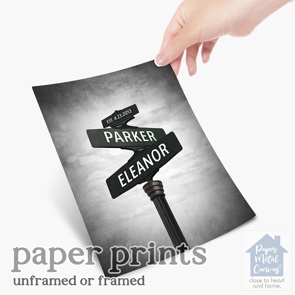 An old-Fashoned street sign for an intersection An old-Fashoned street sign for an intersection