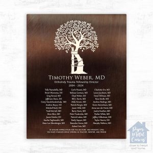 Bronze Orthopedic Tree of Andry Recognition Wall Plaque Gift for Orthopedist LTC-2110
