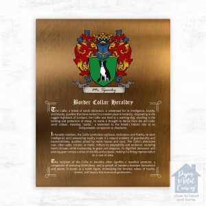 Bronze Pet Coat of Arms History of Breed Pet Anniversary Wall Plaque Gift for Family LTC-2134
