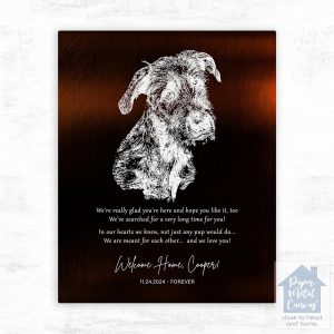 Gold New Pet Adoption Etched Photo Pet Anniversary Wall Plaque Gift for Family LTC-2137