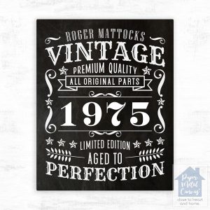 Vintage Birthday Aged To Perfection Birthday Wall Plaque Gift for Family LTC-2139