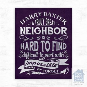 Truly Great Neighbor Typography Moving Away Wall Plaque Gift for Neighbor LTC-2146