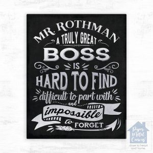 Truly Great Boss Typography Retirement Wall Plaque Gift for Boss LTC-2150