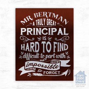 Bronze Truly Great Principal Typography Retirement Wall Plaque Gift for Principal LTC-2151