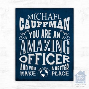 Amazing Police Officer Typography Retirement Wall Plaque Gift for Police LTC-2153