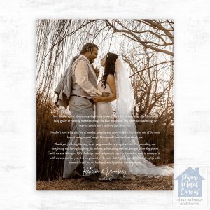 Wedding Photo and Vows Anniversary Wall Plaque Gift for Couple LTC-2158