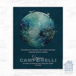 Sobriety Star Map The Night Tou  Found Your Way Recovery Wall Plaque Gift for Recovering Alcoholic LTC-2169