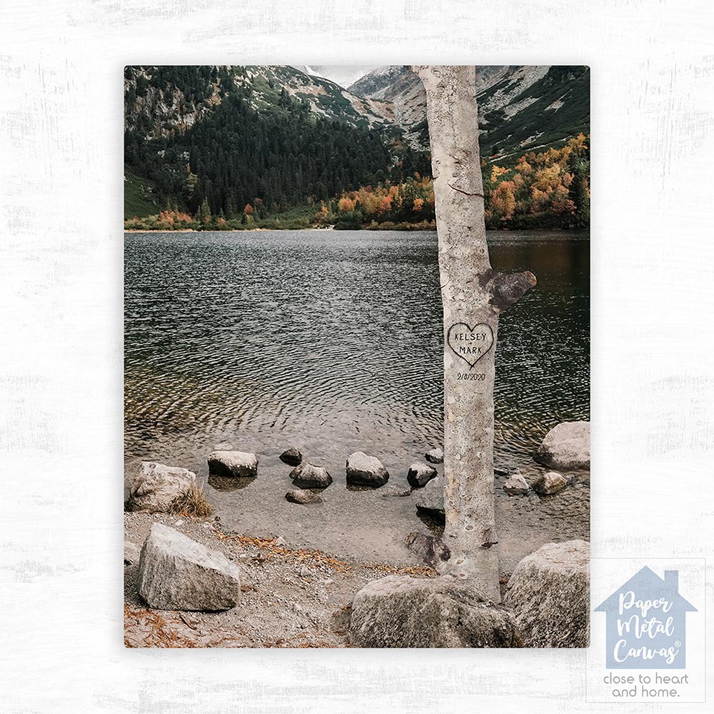 Autumn mountain and Popradske pleso lake in High Tatras, Slovaki