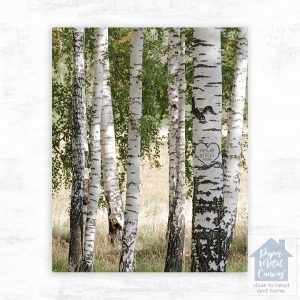 Birch Forest Names in Tree Anniversary Wall Plaque Gift for Couple LTC-2175